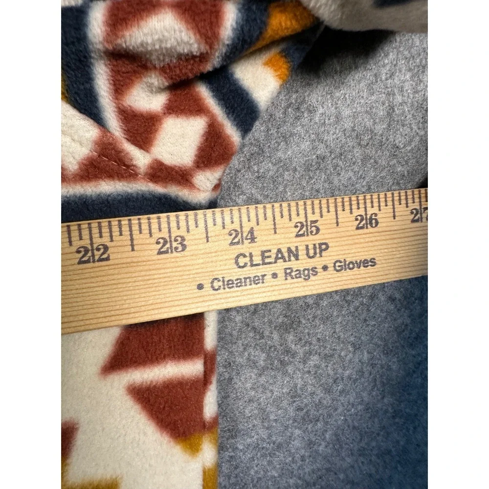 Telluride Clothing Co Mens Large Southwestern Aztec Fleece Pullover‎ Mock Neck L